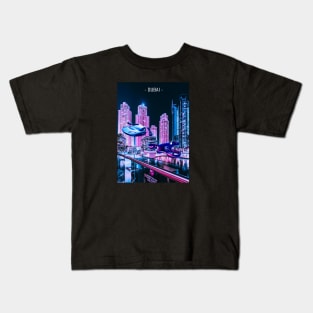 City Retro Dubai Synthwave Kids T-Shirt